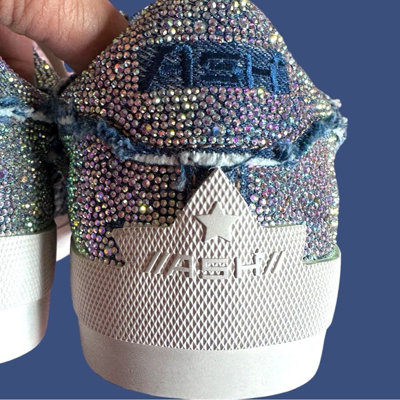 Women's Blue Malibu Strass Crystals Sneakers (Sz 41 / Fits 10-10.5) (NWOT) - Picture 6 of 11